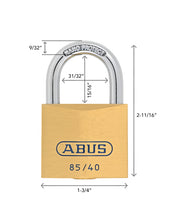 Load image into Gallery viewer, Premium ABUS Brass Padlock 1-9/16", Keyed Alike 85/40