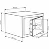 CLEARANCE Burg Wachter Compact Furniture Safe City-Line with security level B C 310 E, Electronic Code Opening